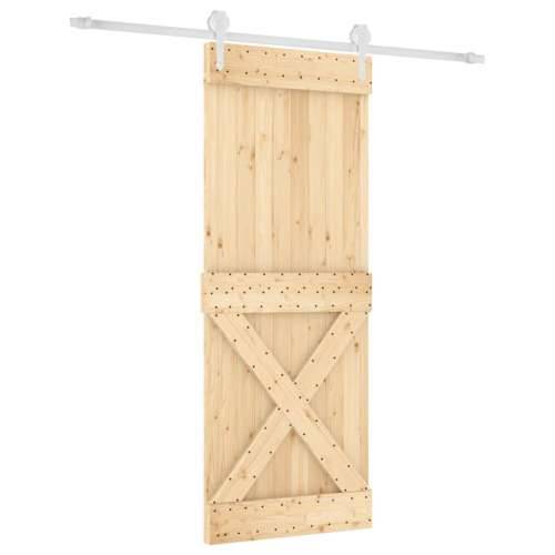 Klizna vrata s priborom za montažu 80 x 210 cm masivna borovina Cijena