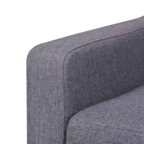 2-dijelni set sofa od tkanine sivi Cijena