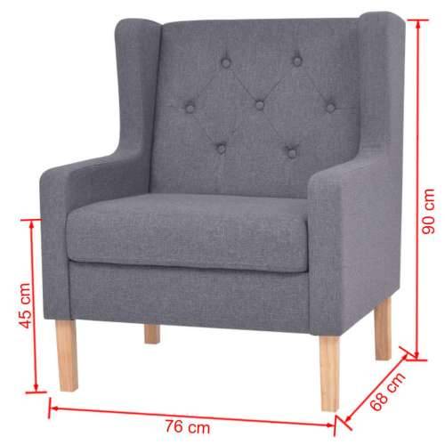 2-dijelni set sofa od tkanine sivi Cijena