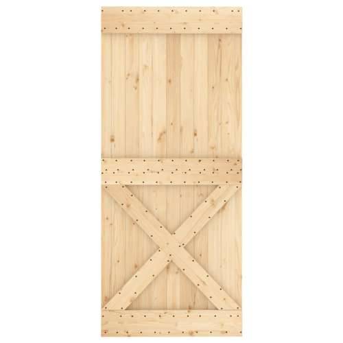 Klizna vrata s priborom za montažu 90 x 210 cm masivna borovina Cijena