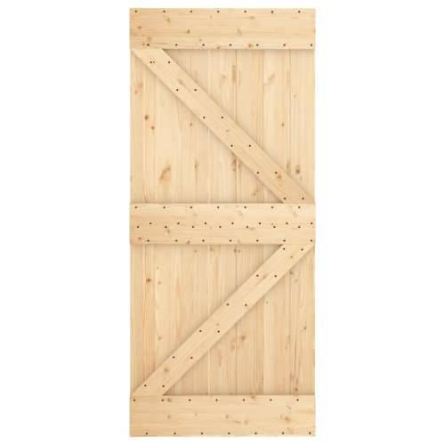 Klizna vrata s priborom za montažu 90 x 210 cm masivna borovina Cijena