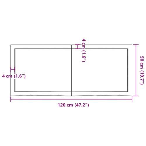 Stolna ploča svjetlosmeđa 120x50x(2-6) cm tretirana hrastovina - Svjetlosmeđa 120 x 50 x 6 cm 1 Cijena