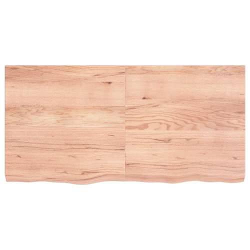 Stolna ploča svjetlosmeđa 120x60x(2-6) cm tretirana hrastovina - Svjetlosmeđa 120 x 60 x 6 cm 1 Cijena