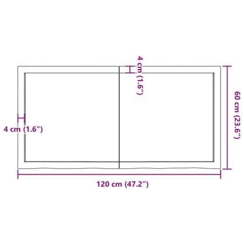 Stolna ploča svjetlosmeđa 120x60x(2-6) cm tretirana hrastovina - Svjetlosmeđa 120 x 60 x 6 cm 1 Cijena