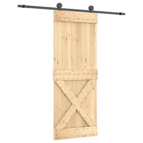Klizna vrata s priborom za montažu 80 x 210 cm masivna borovina Cijena