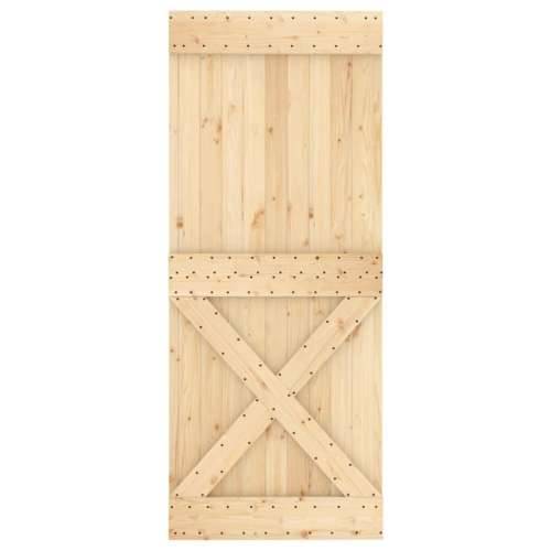 Klizna vrata s priborom za montažu 85 x 210 cm masivna borovina Cijena