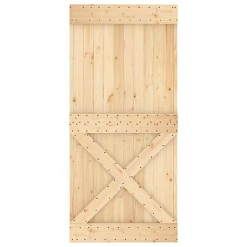 Klizna vrata s priborom za montažu 95 x 210 cm masivna borovina Cijena