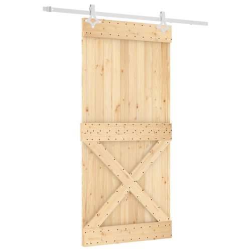 Klizna vrata s priborom za montažu 95 x 210 cm masivna borovina Cijena