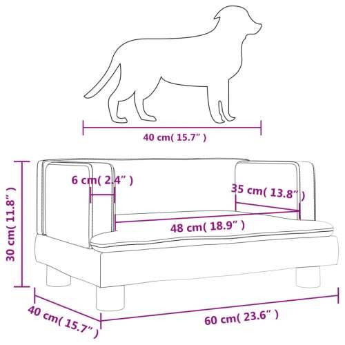 Krevet za pse crni 60 x 40 x 30 cm baršunasti Cijena