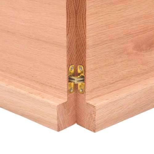 Zidna polica svjetlosmeđa 120x30x(2-4) cm obrađena hrastovina - Svjetlosmeđa 120 x 30 x 4 cm 1 Cijena