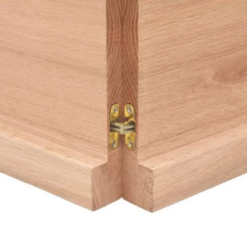 Zidna polica svjetlosmeđa 120x30x(2-4) cm obrađena hrastovina - Svjetlosmeđa 120 x 30 x 4 cm 1 Cijena