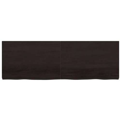 Kupaonska radna ploča tamnosmeđa 180x60x(2-6) cm tretirano drvo - Tamno smeđa 180 x 60 x 6 cm Cijena
