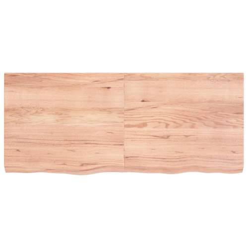 Stolna ploča svjetlosmeđa 140x60x(2-6) cm tretirana hrastovina - Svjetlosmeđa 140 x 60 x 6 cm 1 Cijena