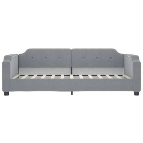 Dnevni krevet s madracem svjetlosivi 90 x 190 cm od tkanine - Svjetlosiva 90 x 190 cm s madracem Cijena
