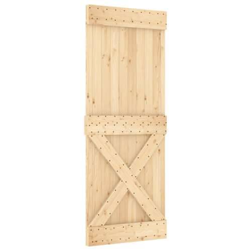 Klizna vrata s priborom za montažu 80 x 210 cm masivna borovina Cijena