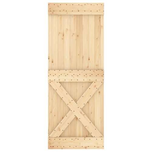 Klizna vrata s priborom za montažu 80 x 210 cm masivna borovina Cijena