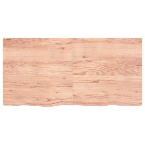 Kupaonska radna ploča svjetlosmeđa 120x60x(2-6) cm masivno drvo - Svjetlosmeđa 120 x 60 x 6 cm Cijena