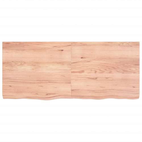 Kupaonska radna ploča svjetlosmeđa 140x60x(2-6) cm masivno drvo - Svjetlosmeđa 140 x 60 x 6 cm Cijena