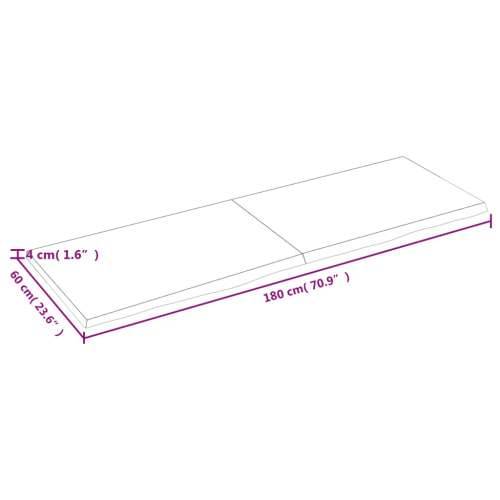 Kupaonska radna ploča svjetlosmeđa 180x60x(2-4) cm masivno drvo - Svjetlosmeđa 180 x 60 x 4 cm Cijena