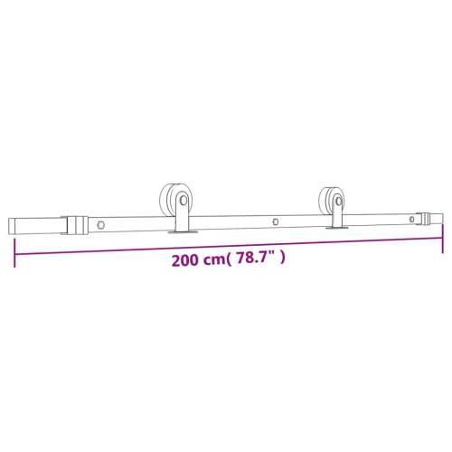 Klizna vrata s priborom za montažu 100x210 cm masivna borovina Cijena
