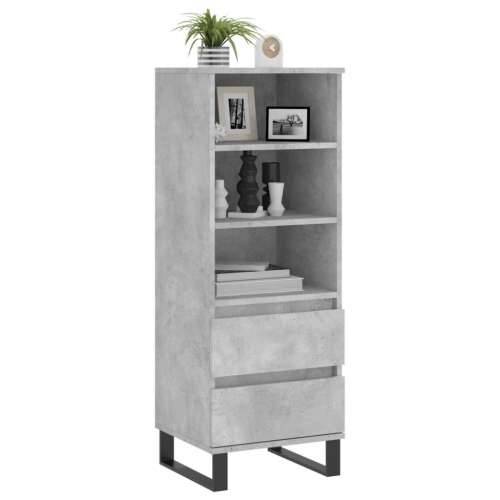 Visoka komoda boja betona 40 x 36 x 110 cm konstruirano drvo - Beton siva 1 Cijena