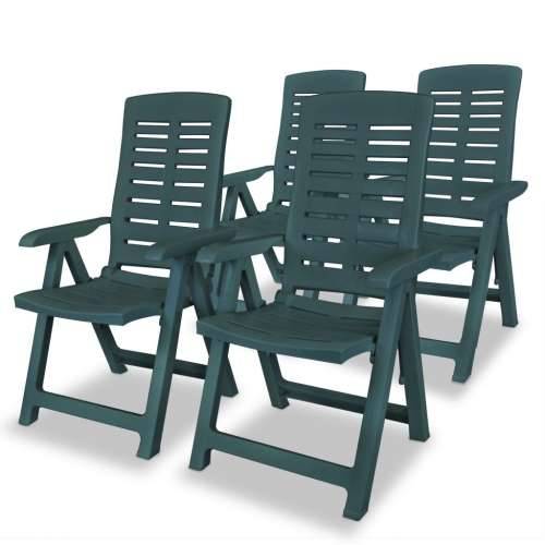 Podesive vrtne stolice 4 kom plastične zelene Cijena
