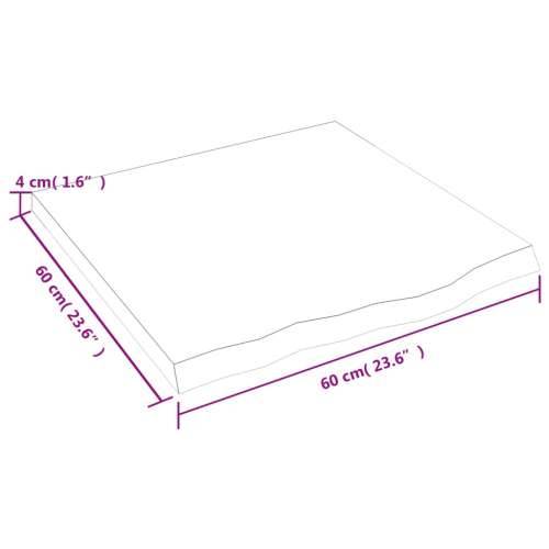 Stolna ploča svjetlosmeđa 60x60x(2-4) cm tretirana hrastovina - Svjetlosmeđa 60 x 60 x 4 cm 1 Cijena