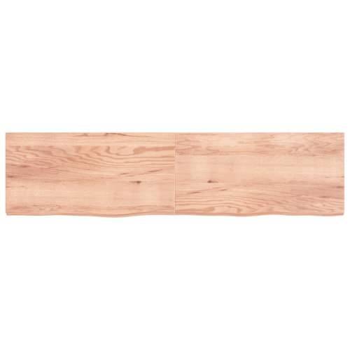 Stolna ploča svjetlosmeđa 200x50x(2-6) cm tretirana hrastovina - Svjetlosmeđa 200 x 50 x 6 cm 1 Cijena