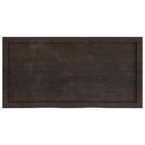Stolna ploča tamnosmeđa 100x50x(2-4) cm obrađena masivna hrast - Tamno smeđa 100 x 50 x 4 cm 1 Cijena