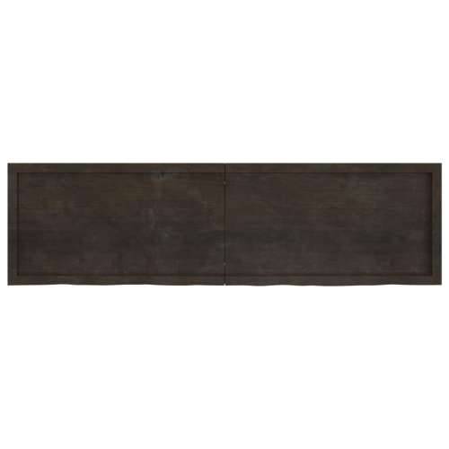 Stolna ploča tamnosmeđa 180x50x(2-6) cm obrađeni masivni hrast - Tamno smeđa 180 x 50 x 6 cm 1 Cijena