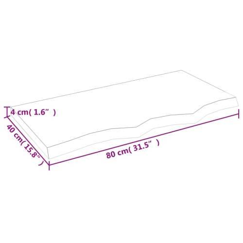 Stolna ploča svjetlosmeđa 80x40x(2-4) cm tretirana hrastovina - Svjetlosmeđa 80 x 40 x 4 cm 1 Cijena