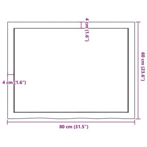 Stolna ploča svjetlosmeđa 80x60x(2-6) cm tretirana hrastovina - Svjetlosmeđa 80 x 60 x 6 cm 1 Cijena