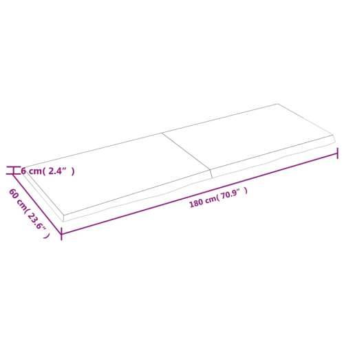 Stolna ploča svjetlosmeđa 180x60x(2-6) cm tretirana hrastovina - Svjetlosmeđa 180 x 60 x 6 cm 1 Cijena