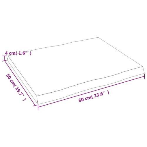 Stolna ploča tamnosmeđa 60x50x(2-4) cm obrađena hrastovina Cijena