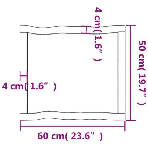 Stolna ploča tamnosmeđa 60x50x(2-4) cm obrađena hrastovina Cijena