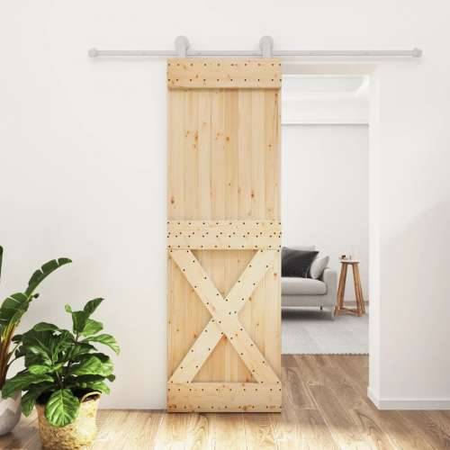 Klizna vrata s priborom za montažu 70 x 210 cm masivna borovina Cijena