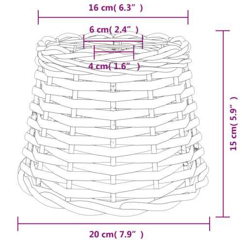 Sjenilo za svjetiljku smeđe Ø 20 x 15 cm od pruća - Smeđa Ø 20 x 15 cm Cijena