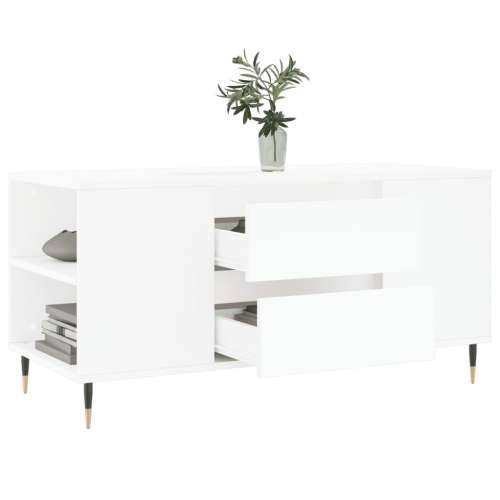 Stolić za kavu bijeli 102 x 44,5 x 50 cm od konstruiranog drva - Bijela 1 Cijena
