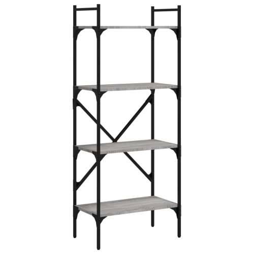 Regal za knjige 4 razine boja hrasta 56x31,5x138,5 cm drveni - Sivi hrast sonoma 1 138.5 cm Cijena