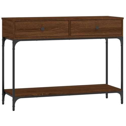 Konzolni stol boja hrasta 100 x 34,5 x 75 cm konstruirano drvo - Smeđi hrast 1 100 cm Cijena