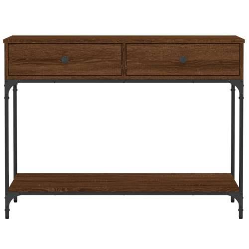 Konzolni stol boja hrasta 100 x 34,5 x 75 cm konstruirano drvo - Smeđi hrast 1 100 cm Cijena
