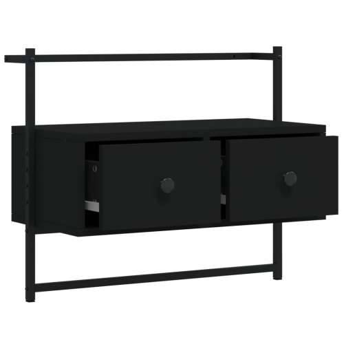 TV ormarić zidni crni 60,5 x 30 x 51 cm konstruirano drvo - Crna 1 60.5 cm Cijena