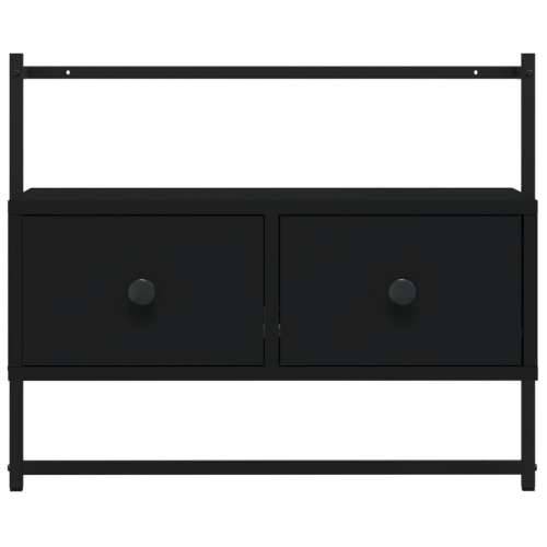TV ormarić zidni crni 60,5 x 30 x 51 cm konstruirano drvo - Crna 1 60.5 cm Cijena