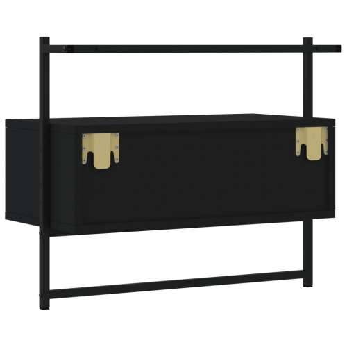 TV ormarić zidni crni 60,5 x 30 x 51 cm konstruirano drvo - Crna 1 60.5 cm Cijena