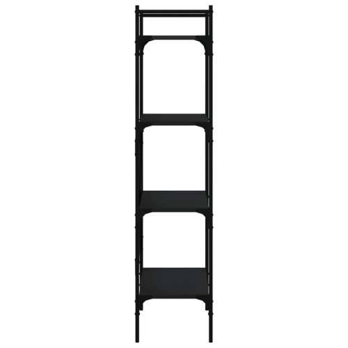 Regal za knjige 4 razine crni 56x31,5x138,5cm konstruirano drvo - Crna 1 138.5 cm Cijena