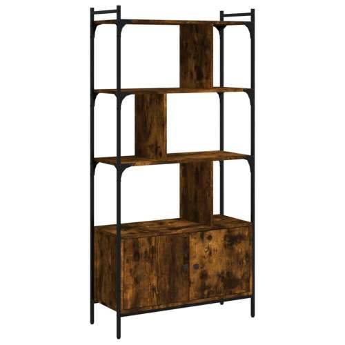 Regal za knjige s vratima boja hrasta 76,5x30x154,5 cm drveni - Dimljeni hrast 1 76.5 cm Cijena