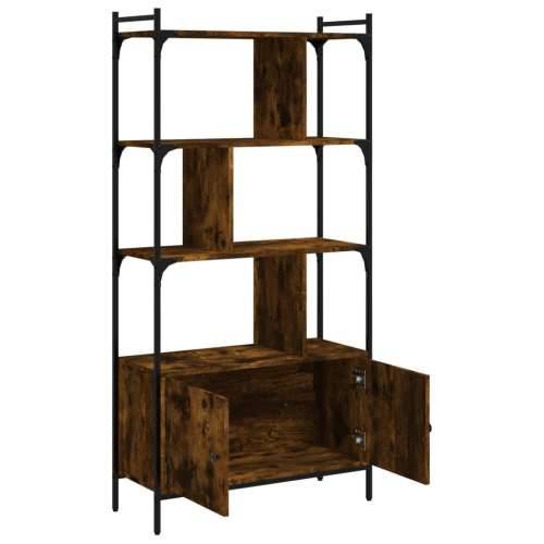 Regal za knjige s vratima boja hrasta 76,5x30x154,5 cm drveni - Dimljeni hrast 1 76.5 cm Cijena