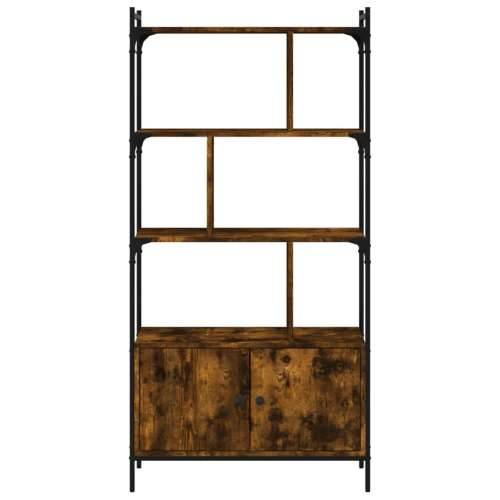 Regal za knjige s vratima boja hrasta 76,5x30x154,5 cm drveni - Dimljeni hrast 1 76.5 cm Cijena