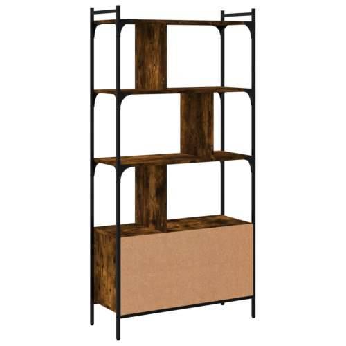 Regal za knjige s vratima boja hrasta 76,5x30x154,5 cm drveni - Dimljeni hrast 1 76.5 cm Cijena