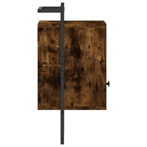 Noćni ormarić zidni boja hrasta 40x30x61 cm konstruirano drvo - Dimljeni hrast 1 Cijena